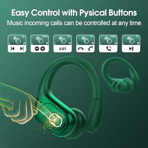 Ultimate Bluetooth 5.4 Wireless Earbuds with 75-Hour Playtime – Ergonomic Deep Bass Sport Headphones with IPX7 Waterproof Rating for Active Lifestyles, Advanced ENC Noise Cancelling Mic for Superior Call Clarity – Ideal for Fitness and Outdoor Activities