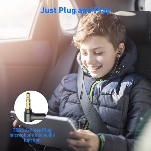 Premium Wired Earbuds with Integrated Microphone – Versatile 3.5 mm Earphones for Macbook, Laptop, i Phone, Android, and Gaming – Lightweight Comfort, Superior Sound Quality, Ideal for Students and Gamers