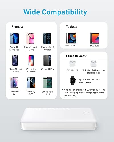 Anker 20,000 m Ah Fast Charge Power Bank – Ultra-Fast 22.5 W Portable Charger with Dual USB-A and USB-C Ports, Ideal for i Phone 16/15/14/13/12, Samsung Galaxy, i Pad Pro, Air Pods & Apple Watch – Compact and Durable for On-the-Go Power Solutions