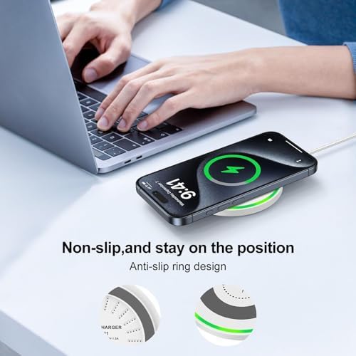 Pixel 9 Pro XL Fast Wireless Charging Pad – 15 W Charger Station for Google Pixel 9, 9 Pro, Fold 9 Pro, 8 Pro, 7 Pro, and Compatible Devices – Includes QC3.0 Adapter for Galaxy S25 Ultra, S24 Ultra, S23, S22 – Compact Design with Safety Features and LED Indicator for Effortless Charging