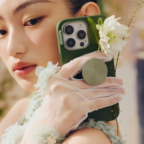 Stylish Dusty Rose Magnetic Phone Grip & Stand for i Phone Mag Safe – Secure Pop Socket with Kickstand for Effortless Hands-Free Viewing and Seamless Wireless Charging – Enhance Your Mobile Experience with Chic Functionality and Personalization Options