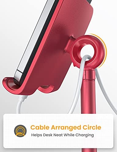 LISEN Cell Phone Stand Adjustable Phone Holer for Desk, Computer Office Desk Accessories for iPhone 16 Holder Women Kitchen Essentials Fits All Mobile Phones Switch Kindle iPads Tablet 4-10in Black – Enhanced Compatibility and Speed