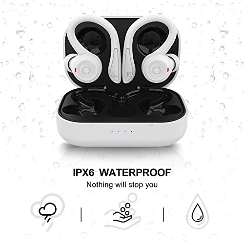 Ultimate Green Wireless Earbuds with Earhooks – Bluetooth 5.1 Noise Cancelling Sports Headphones, Waterproof Design for Secure Fit During Workouts, Compact Earphones for Enhanced Sound Quality and Durability