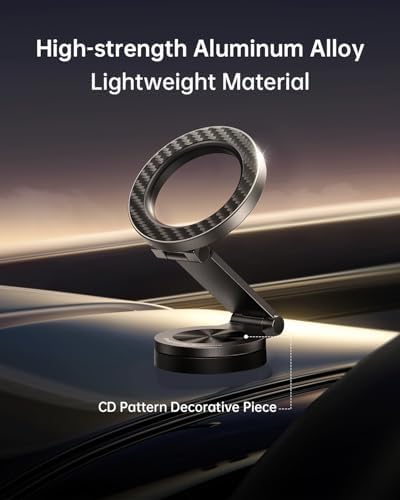 SYNCWIRE Mag Safe Car Mount – Ultimate 360° Rotating Magnetic Phone Holder for All Smartphones, Adjustable Metal Arm for Custom Positioning, Ultra-Strong Magnet for Secure Dash Installation, Perfect Companion for i Phone 16, 15, 14, 13 Pro Max – Elevate Your Driving Experience with Seamless Accessibility and Stability