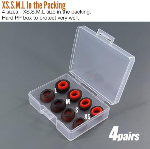 Upgrade Your Sound with Premium Silicone Eartips for 1 MORE Aero Wireless Earbuds – Unmatched Comfort, Superior Sound Isolation, and Custom Fit for Extended Listening Sessions