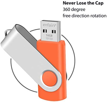 Enfain 10-Pack Red USB Flash Drives 16 GB – High-Speed USB 2.0 Memory Sticks with LED Indicator & 12 Labels for Easy Organization – Reliable & Portable Data Storage Solution for Professionals and Students