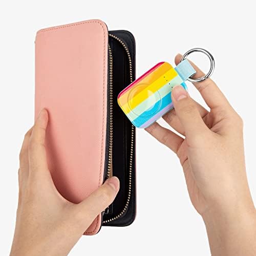 i.VALUX Compact Wireless Charger for Apple Watch – Keychain-Friendly 1000 m Ah Power Bank, Fast Magnetic Charging for Series 10/9/8/Ultra/7/6/5/4/3/2/SE – Perfect Travel Companion & Birthday Gift for Her – Sleek White Design