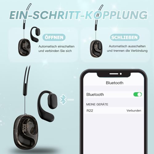Revolutionary Open Ear Bone Conduction Wireless Headphones – Bluetooth 5.4 Sport Earbuds for Active Lifestyles, Ergonomic Lightweight Design, Superior Sound Quality, and Sweat-Resistant Durability – Ideal for Runners, Cyclists, and Outdoor Enthusiasts with Smaller Ear Canals – Experience All-Day Comfort While Staying Aware of Your Surroundings and Enjoying Your Favorite Music