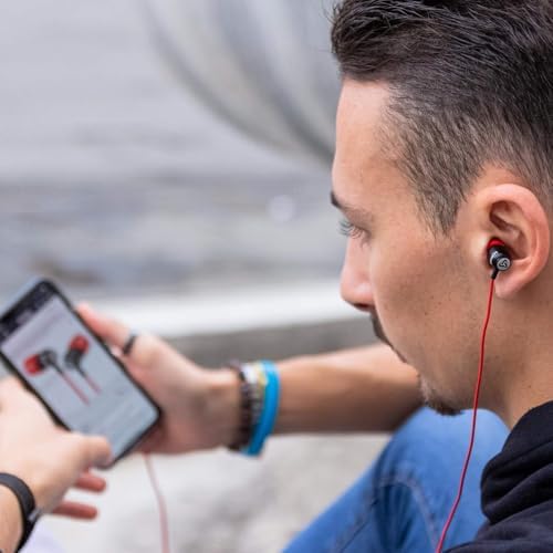 LUDOS Clamor Wired Earbuds – Premium Noise-Isolating In-Ear Headphones with Memory Foam Tips, Built-in Microphone, 5-Year Warranty – Perfect for i Phone and Samsung Users, Ideal for Students and Small Ears in Stylish Pink – Ultimate Sound Quality and Comfort for Everyday Use