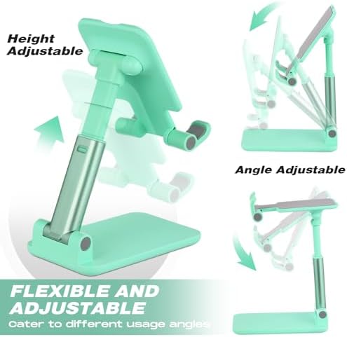 12 Pcs Cell Phone Stand for Desk Phone Holder Stand Foldable Angle Height Adjustable Portable Holder Tablet for Office Travel Photography(Black) – Enhanced Compatibility and Speed