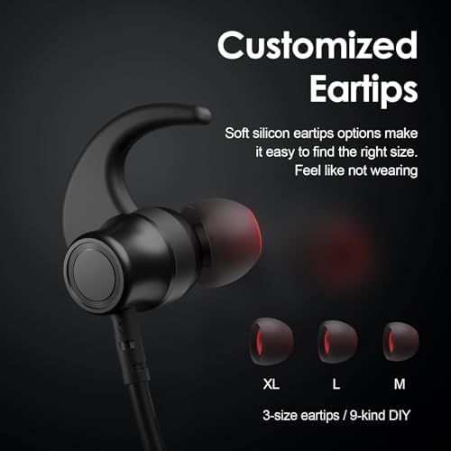 Experience Unmatched Audio Excellence with Rythflo’s Bluetooth Headphones | 150-Hour Playtime & Deep Bass for Immersive Sound | Sweatproof In-Ear Earbuds with Secure Earhooks | Magnetic Neckband for Effortless Travel | Hands-Free Mic & Enhanced Device Compatibility for Seamless Connectivity | Perfect for Business, Gym, and Adventures