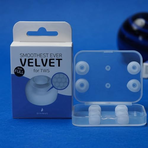 Elevate Your Audio Experience with Hi Fi Go Divinus Velvet Eartips – Comfort-Driven Deep Insertion Design for TWS Earbuds (3 mm-5 mm Nozzles, Size S, 3 Pairs) – Premium Velvet Material Enhances Sound Isolation and Stability for Active Lifestyles