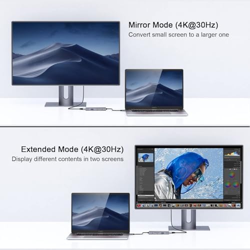 Elevate Your Connectivity Game with the QGee M 7-in-1 USB C Hub – Ultimate 4 K HDMI Adapter for Mac Book, i Phone 15/16, i Pad Pro Max & Chromebook – 100 W Power Delivery, High-Speed USB 3.0 Ports & Integrated Card Reader in Sleek Grey for Superior Performance and Unmatched Versatility