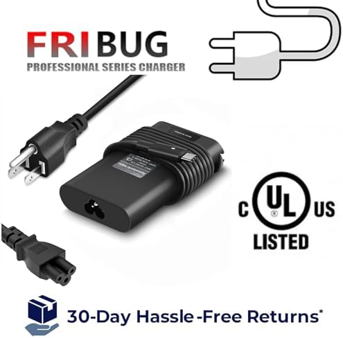 High-Efficiency 65 W USB-C Power Adapter for Dell Laptops – Universal Compatibility with Latitude & XPS Series – Fast Charging for Enhanced Performance and Durability – Ideal for Home and Office Use – Meets OEM Standards – 24/7 Customer Support