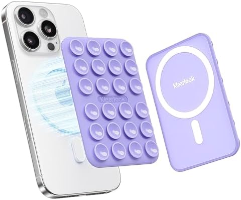 Klearlook Magnetic Suction Phone Mount Set – 4 Stylish Colors for Mag Safe Cases, Hands-Free Selfie Grip for Tik Tok & Content Creators, Lightweight & Portable, Secure Magnetic Attachment for Effortless Video Recording and Photography