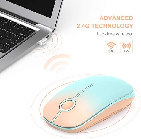 Sleek Vssoplor Wireless Mouse – Ultra-Slim Silent Optical Companion for Laptops & PCs | 2.4 GHz Nano Receiver, Perfect for Quiet Workspaces & Travel | Enhanced Compatibility for Windows, Mac & Linux