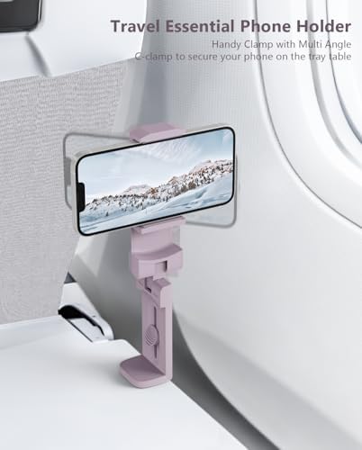 Mii KARE Universal Airplane Phone Holder – Innovative 360-Degree Rotating Smartphone Mount for Ultimate In-Flight Entertainment, Lightweight and Durable Travel Companion for Effortless Viewing on Tray Tables, Perfect for Long Flights and Quick Getaways