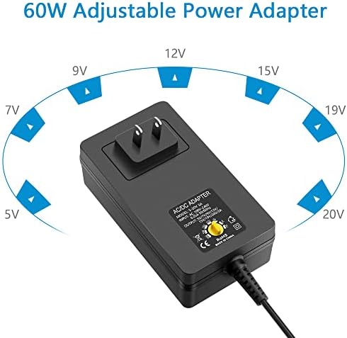 Versatile 30 W SHNITPWR Adjustable AC/DC Power Adapter with USB Output – Multi-Tip Power Supply for Universal Device Compatibility, Featuring 14 Interchangeable Tips and 3 V-12 V Voltage Range for Efficient Charging and Enhanced Device Longevity