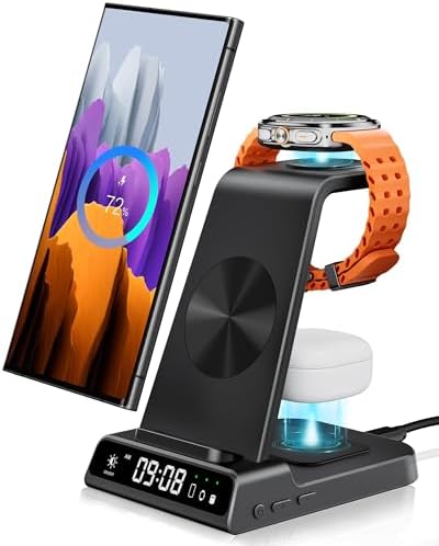 Ultimate 3-in-1 Wireless Charging Dock for Samsung: Fast Charge Galaxy S25 Ultra, Z Flip 7, and Galaxy Watch7 with Compact, Safe Design – Effortless Power-Up for Your Devices Anytime!