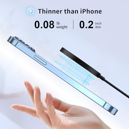 Enhance Your Charging Experience with the Premium 15 W Mag Safe Wireless Charger – LCD Display, Magnetic Fast Charging Pad for i Phone 12-16 Series, Sleek Glass Design, USB-C Port, Perfect for On-the-Go Power Solutions
