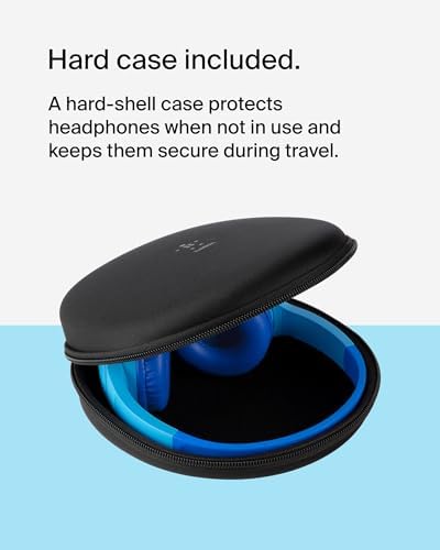 Belkin Sound Form Mini Kids Wireless Bluetooth Headphones – Safe 85 d B Volume Control, 30-Hour Playtime, Built-In Microphone – Lightweight On-Ear Style for i Phone, i Pad, Fire Tablet & More – Ideal for Learning, Entertainment & Safe Listening