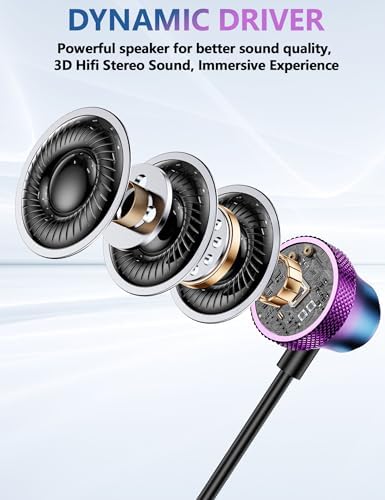 Ultimate USB C Earbuds for i Phone 16 & Android Devices – Advanced Noise-Canceling Wired Headphones with Integrated Mic and In-Line Volume Control – Universal Compatibility for i Pad 10, Samsung Galaxy Z Flip 7, Pixel 9 – Experience Unmatched Sound Precision and All-Day Comfort for Music and Calls