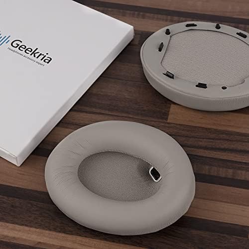 Geekria Quick Fit Replacement Ear Pads for Sony WH-1000 XM4 Wireless Headphones – Luxurious Gold Memory Foam Cushions for Ultimate Comfort and Enhanced Sound Quality, Easy Installation Audio Upgrade, Ideal Headphone Accessories for Music Enthusiasts and Professionals
