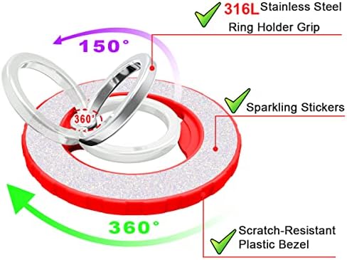 Magnetic Phone Ring Holder Stand – Adjustable Finger Grip with Enhanced Stability and Style for i Phone 12-15 Series – Collapsible Kickstand with Superior 80% Magnetic Strength, Sleek Blue Design for Wireless Charging Compatibility – Ultimate Protection and Versatile Angle Adjustment for Seamless Use
