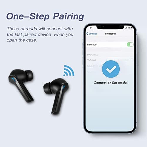 Premium True Wireless Earbuds with Bluetooth Connectivity – IPX6 Waterproof Design, CVC8.0 Noise Cancellation Technology for Superior Call Clarity, Hi-Fi Deep Bass Audio for an Immersive Experience, Ergonomic Touch Control In-Ear Headset for Active Lifestyles – Enhanced Device Compatibility for Effortless Pairing