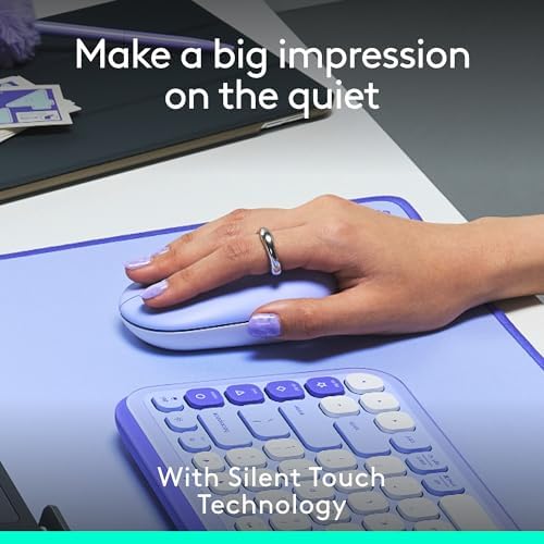 Logitech POP Wireless Mouse in Heartbreaker Rose – Customizable Emojis, Silent Click Technology, Precision Scrolling & Multi-Device Compatibility for Effortless Navigation and Personal Expression