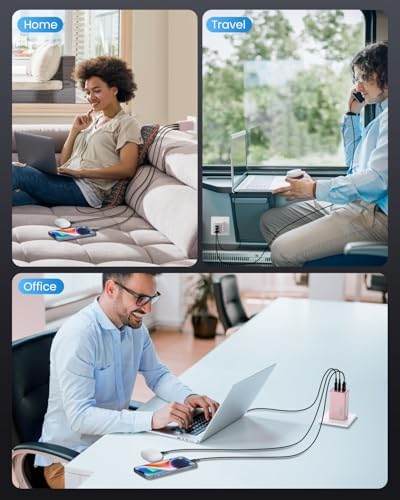 Ultimate 150 W USB-C Charging Hub – Compact Multi-Device Power Adapter with 3 Fast-Charging Ports for Mac Book Pro, i Phone 16, Galaxy S24, and Dell Laptops – Enhanced Efficiency with Ga N Technology for Professionals on the Go