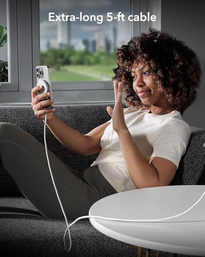 ESR Mag Safe Charger Duo Pack – 15 W Fast Wireless Charging Pad with Qi2 Technology for i Phone 12-16, Galaxy S25, and Air Pods – Superior Magnetic Alignment & Type-C Cable Included – Sleek Black Design for Effortless Charging Convenience