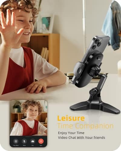 APPS2Car Cell Phone Stand for Desk Adjustable Desktop Phone Stand Thick Case Friendly Cellphone Holder Desk Heavy Duty Phone Cradle for Video Recording Office Home Compatible with 4.7-6.8” Smartphone – Enhanced Compatibility and Speed