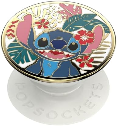 Stylish Lilo & Stitch Pop Socket Grip with Kickstand – Versatile One-Handed Phone Holder for Seamless Use and Enhanced Compatibility across Devices – Effortless Style and Functionality in a Durable Accessory for i Phone, Samsung, and More – Perfect for Wireless Charging and Swappable Designs – Ideal Anti-Drop Solution for Everyday Convenience