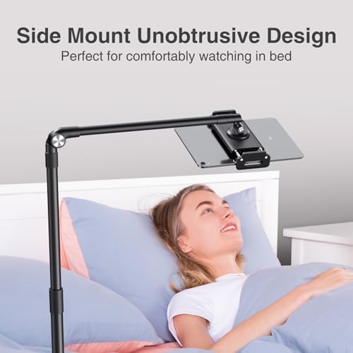 Revolutionize Your Reading Experience with the Elitehood Height Adjustable Tablet Floor Stand – 360° Rotatable Holder for i Pad, Kindle, Galaxy Tab, and Smartphones – Perfect for Hands-Free Viewing and Enhanced Comfort in Any Setting – Durable Design with Heavy Base for Stability and Versatility
