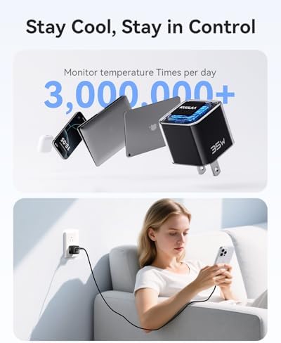 Kuulaa 35 W Ga N USB C Charger Block – Ultra-Compact Fast Charging Adapter for i Phone 16/15/14/13 & Galaxy S25/S24/S23 – Advanced PPS Technology for Customized Power Delivery – Perfect for Travel and Daily Use with Enhanced Safety Features
