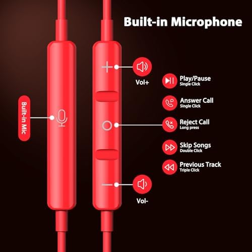 USB C Wired Earbuds for i Phone 16 & Samsung Galaxy S Series – Premium High-Fidelity Sport Headphones with Tangle-Free Magnetic Design, Ergonomic Comfort & Built-in Mic for Effortless Calls and Unmatched Audio Quality – Ideal for Active Lifestyles and Audiophiles