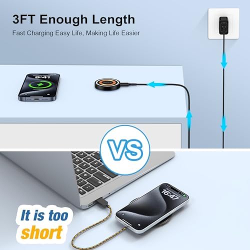 Samsung S25 S24 15 W Fast Wireless Charging Pad – Magnetic Mag Safe Station for Galaxy S Series & Pixel Devices – Compact, Efficient, and Safe Charging Solution for Home & Office Use – Elevate Your Power Experience