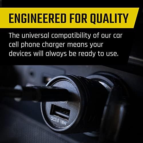Mob Armor 38 W Dual USB Quick Charge Car Charger – Universal Fast Charging Adapter for USB A & USB C Devices – Compact and Durable Car Phone Charger for Efficient Power on the Go – Ideal for Road Trips and Daily Commuting – Stay Connected with Enhanced Compatibility