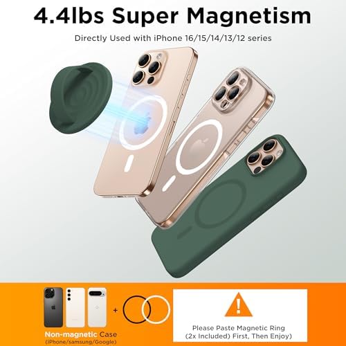 Revolutionary Magnetic Phone Ring Grip Holder – Ergonomic Silicone Finger Loop for i Phone Pro Max/Plus, 12/13/14/15/16 Series – Compatible with Mag Safe – Oat Color Enhances Aesthetics and Comfort – 360-Degree Rotation for Effortless Use – Secure Your Device with Style and Stability – Essential Smartphone Accessory for Unmatched Usability and Convenience