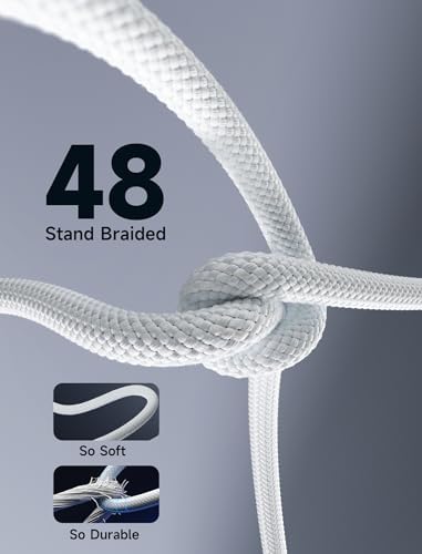 JSAUX 10 FT 240 W USB C to USB C Charging Cable – Premium Nylon Braided Fast Charger for Mac Book Pro, i Phone 16/16 Pro Max, Samsung Galaxy, Pixel – Enhanced Durability and Data Transfer Speeds – Ultimate Compatibility for Modern Devices