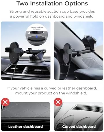 Upgrade Your Driving Experience with the i Ottie Auto Sense 2 Qi Wireless Charging Air Vent Phone Holder – Effortless Auto-Clamping Smartphone Mount for Secure Vehicle Access – Compatible with i Phone, Google Pixel, Galaxy, LG, Huawei & More – Tangle-Free One-Hand Operation for Enhanced Safety and Convenience in Every Journey