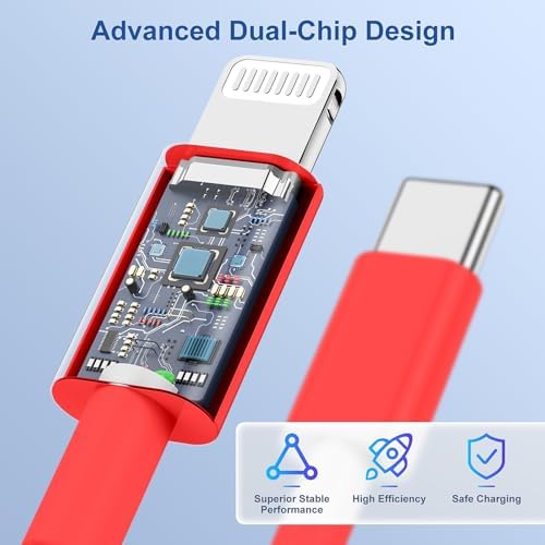 Lightning-Fast 20 W Apple Charger with MFi Certification – 6 ft USB-C to Lightning Cable Included for i Phone 14 Pro Max/14/13 Pro/12 Mini/12/11 & i Pad Air – Compact Power Block for Ultimate Portability and Rapid Charging Efficiency