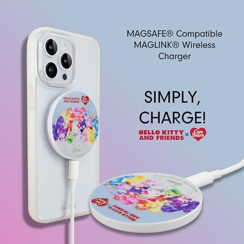 Sonix x Sanrio Hello Kitty & Care Bears Magnetic Mag Safe Charger for i Phone 12-16 Series | 6.5 ft USB-C Fast Wireless Charging Cable | Stylish, Playful, and Efficient Power Solution for Your Device
