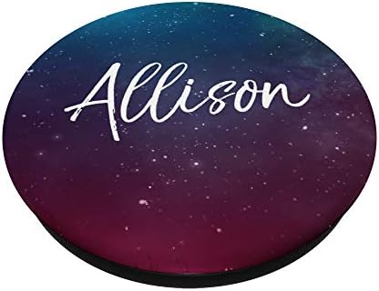 Allison Name Personalized Girl Custom Women Gift Space Black PopSockets Grip and Stand for Phones and Tablets – Enhanced Compatibility and Speed