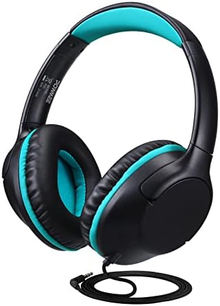Volume-Limited Over-Ear Kids Headphones – Safe 94 d B Design for Ear Protection – Ultra-Lightweight & Foldable – Perfect for School, Gaming, and Daily Adventures – Trendy Blue Color Compatible with Tablets, PCs, and Smartphones