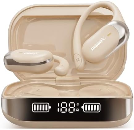 Riwbox Advanced Noise Cancelling Wireless Earbuds with Integrated Translation – 60-Hour Endurance, Bluetooth 5.4 for Superior Connectivity, Ergonomically Designed for Professionals and Travelers (Black) – Elevate Your Audio Experience Without Subscription Hassles