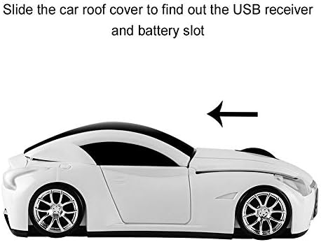 Sleek Yellow Wireless Car Mouse – Cool Sports Car Design for Enhanced Precision with 1600 DPI Optical Technology | Lightweight & Portable USB Receiver Mouse for Laptops, PCs, and Travel | Perfect Gift for Tech Lovers and Professionals
