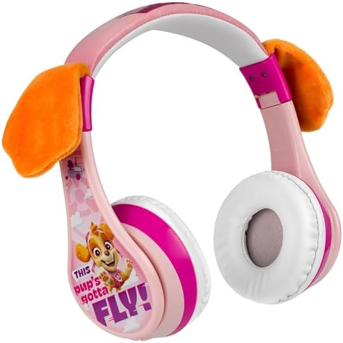 Paw Patrol Marshall Kids Bluetooth Headphones – Safe Volume Control, Foldable Design for Easy Travel, Built-In Microphone & Aux Connectivity – Fun Wireless Earphones for School, Home, and Adventure Playtime