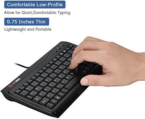 Compact Professional Mini Wired Keyboard – MCSaite 78-Key USB Design for On-the-Go Efficiency with Enhanced Compatibility for Laptops and Macs – Ideal for Industrial and Office Use